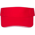 Brushed Heavy Cotton Visor w/ Sandwich & Short Touch Strap